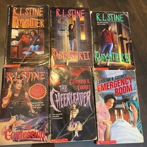 R L Stine and Caroline B Cooney YA books 6 pack